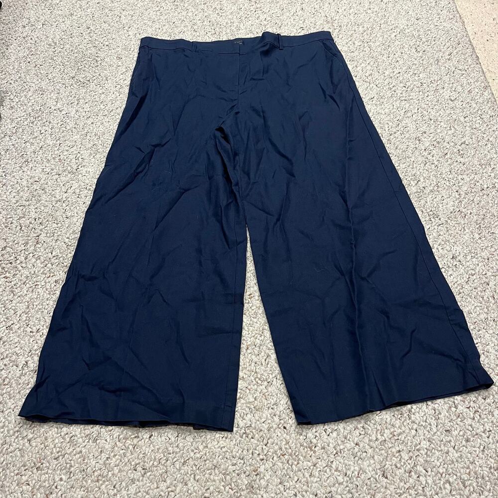 NEW J Crew Remy Wide Leg Pant 20 Linen Blend Full Length Preppy Classic Casual